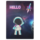 "Hello from Space" Klemmbrett (Rückseite)