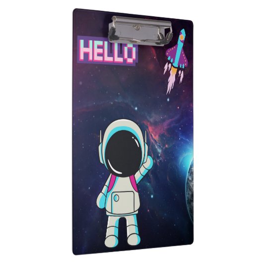 "Hello from Space" Klemmbrett (Rechts)