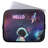"Hello from Space" Laptopschutzhülle (Vorderseite)