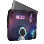"Hello from Space" Laptopschutzhülle (Vorne Rechts)