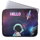 "Hello from Space" Laptopschutzhülle (Vorderseite)