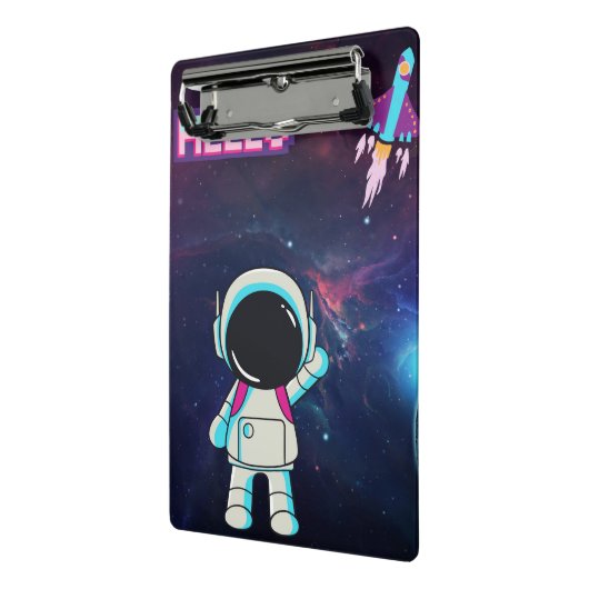 "Hello from Space" Mini Klemmbrett (Gewinkelt2)