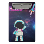 "Hello from Space" Mini Klemmbrett (Vorderseite)
