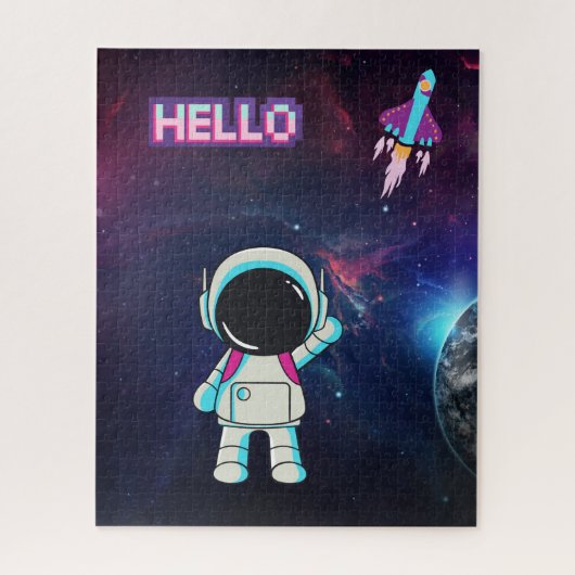 "Hello from Space" Puzzle (Vertikal)