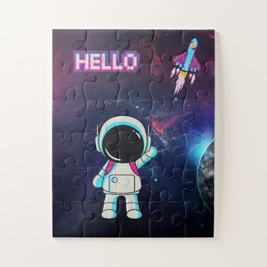 "Hello from Space" Puzzle (Vertikal)