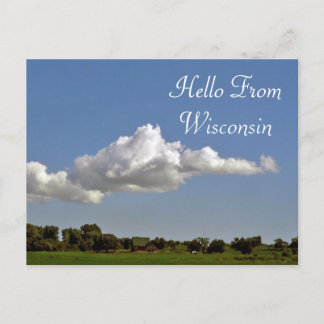 Hello From Wisconsin Postkarte