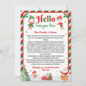 Hello From Your Elves Christmas Arrival Letter  Einladung (Vorderseite)