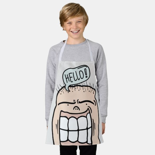 Hello funny cartoon smiling cute kids schürze (Getragen)