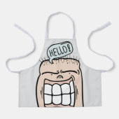 Hello funny cartoon smiling cute kids schürze (Vorderseite)