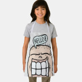 Hello funny cartoon smiling cute kids schürze (Insitu)