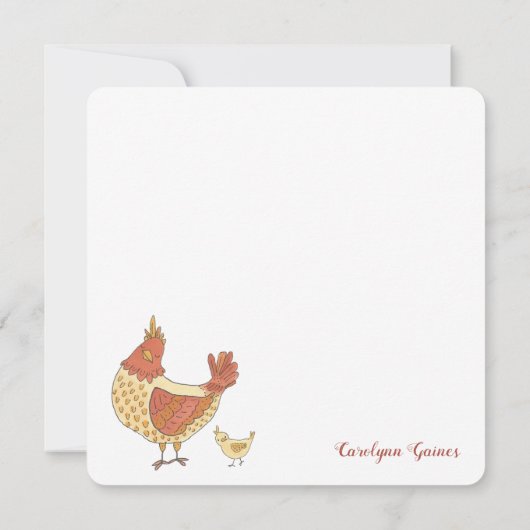 Hello Funny Hen Pub Niedlich Farm Chickens (Rückseite)