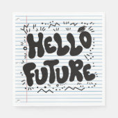Hello Future Grad Party Napkins Serviette (Vorderseite)