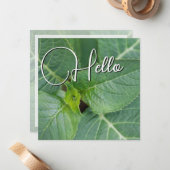 Hello Geburt Grün Mitteilungskarte (Vorderseite/Rückseite Beispiel)