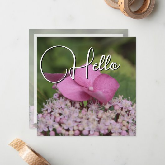 Hello Geburt Mitteilungskarte (Vorderseite/Rückseite Beispiel)