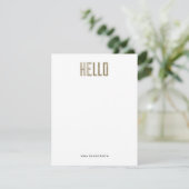 Hello Gem Personal Stationery Einladung (Stehend Vorderseite)
