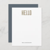Hello Gem Personal Stationery Einladung (Vorne/Hinten)