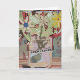 hello.getwell. blank/flowers bouquet paper art des dankeskarte