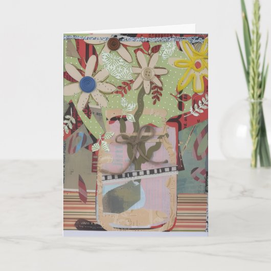 hello.getwell. leer/Blumenstrauß Papierkunst des Dankeskarte (Vorderseite)