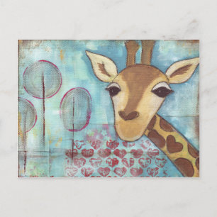 Hello ~ Giraffe Postcard Postkarte