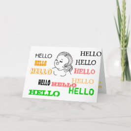 Hello Girl Card Karte