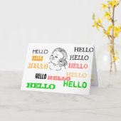 Hello Girl Card Karte (Gelbe Blume)