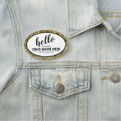 Hello Glitzer Border Gold ID633 Namensschild (Beispiel)