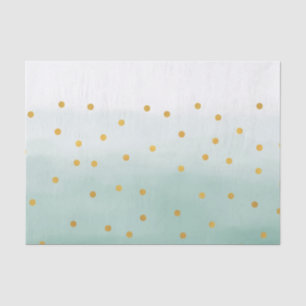 Hello Gold Mint Confetti Ombre Seidenpapier