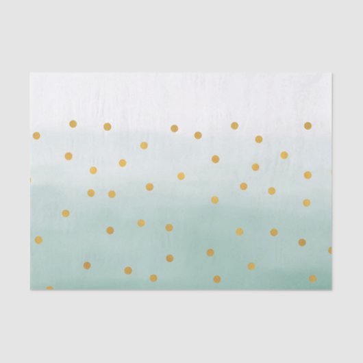 Hello Gold Mint Confetti Ombre Seidenpapier (Vorderseite)