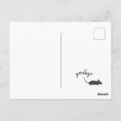 Hello & Goodbye Cat and Mouse niedliche lustige Ka Postkarte (Rückseite)