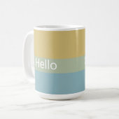 Hello Goodbye Khaki Farbpalette Minimal Klasse Kaffeetasse (Vorderseite Links)