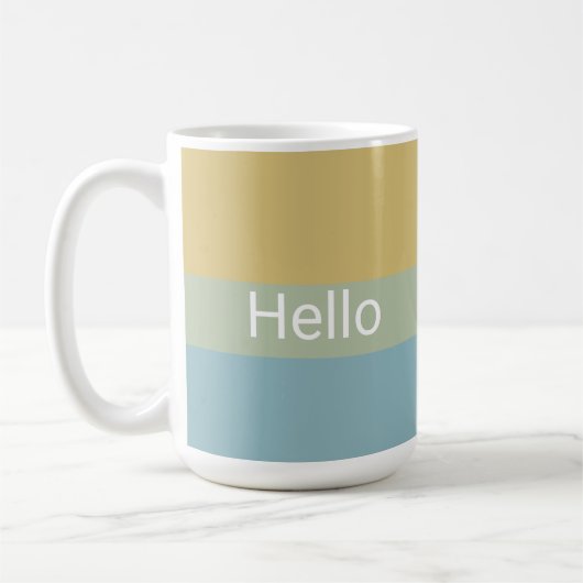 Hello Goodbye Khaki Farbpalette Minimal Klasse Kaffeetasse (Links)