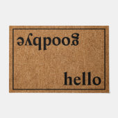 Hello Goodbye Modern Custom Family Fußmatte (Vorderseite)