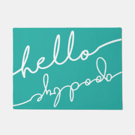 Hello Goodbye Typografy - Wählen Sie Ihre Farbe Fußmatte