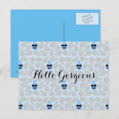 "Hello Gorgeous" Ananas Postkarte (Vorne/Hinten)