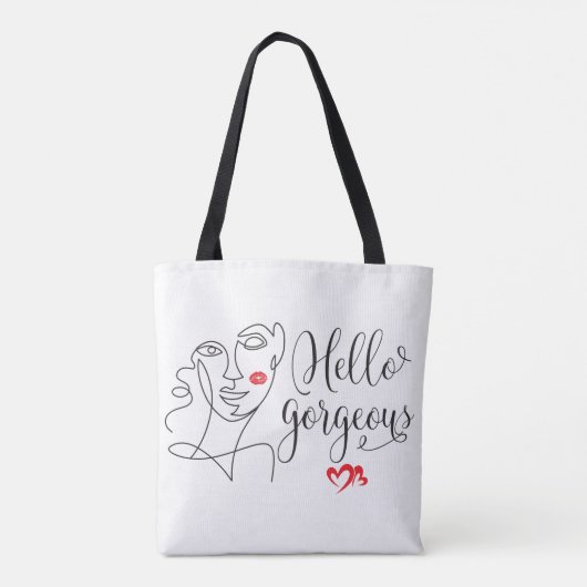 Hello Gorgeous Face Illustration Tasche (Rückseite)