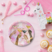 Hello Gorgeous Galentine's Day Glitter Pink Pappteller (Party)