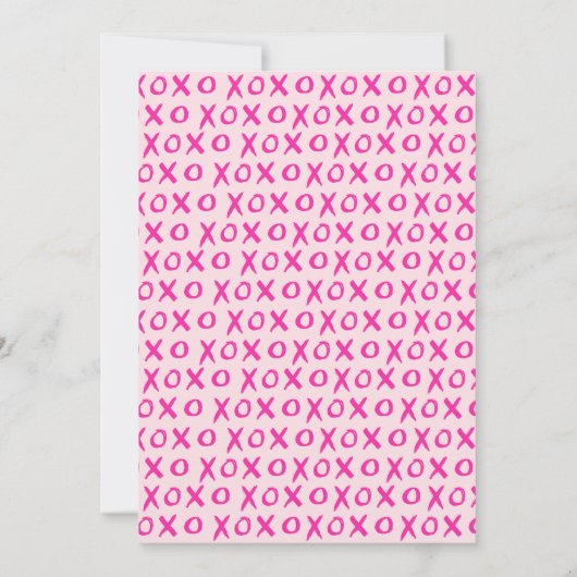 Hello gorgeous Galentine's Day XOXO pink Custom Einladung (Rückseite)
