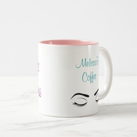 Hello Gorgeous Girly Niedlich Glitzer Custom Zweifarbige Tasse (VorderseiteRechts)