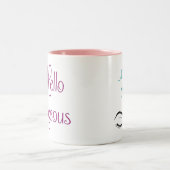 Hello Gorgeous Girly Niedlich Glitzer Custom Zweifarbige Tasse (Mittel)