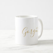 Hello Gorgeous Gold Script Moderne Kaffee Tasse (VorderseiteRechts)
