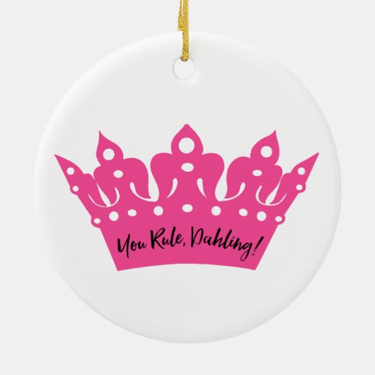 "Hello Gorgeous" Keramik Ornament (Hinten)