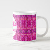 Hello Gorgeous Lovely Lady Face Drawing Typography Jumbo-Tasse (Rechts)