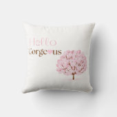 Hello Gorgeous Pink Cherry Tree Scatter Cushion Kissen (Rückseite)