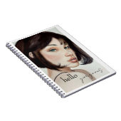 Hello Gorgeous Wassercolor Girl Notebook Notizblock (Rechte Seite)