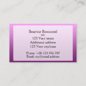 Hello Gradient One Color Pink mit benutzerdefinier Visitenkarte (Rückseite)