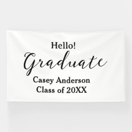 Hello graduate class of 20XX name congrats stylish Banner