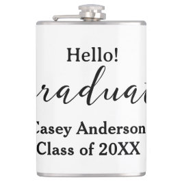 Hello graduate class of 20XX name congrats stylish Flachmann