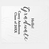 Hello graduate class of 20XX name congrats stylish Fleecedecke (Vorderseite (Horizontal))