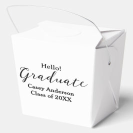 Hello graduate class of 20XX name congrats stylish Geschenkschachtel