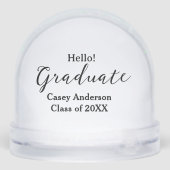 Hello graduate class of 20XX name congrats stylish Schneekugeln (Rückseite)